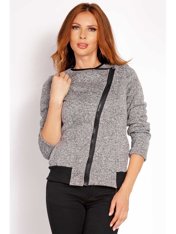 Awama Awama Dámská bunda L007 Šedá Basic Fit