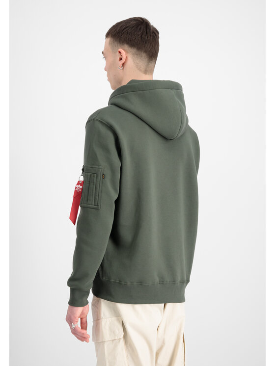 Alpha Industries Alpha Industries Bluza Alpha Puff Print Hoodie Zielony Regular Fit