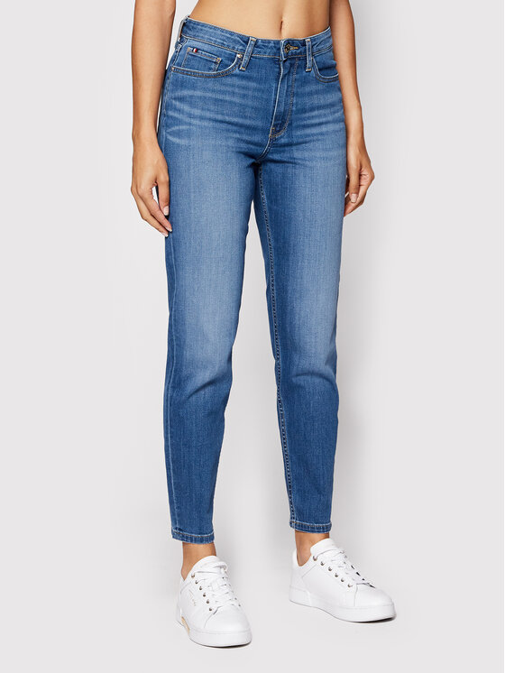 Tommy Hilfiger Tommy Hilfiger Τζιν Gramercy WW0WW34547 Μπλε Mom Fit