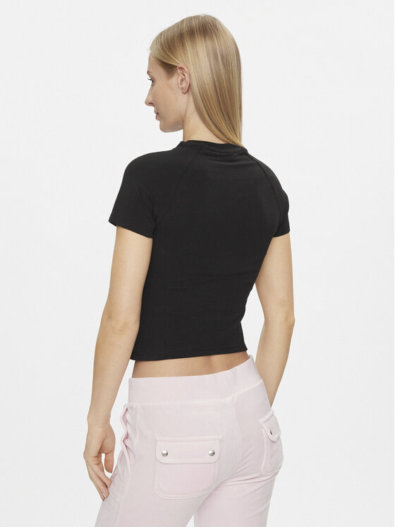 Juicy Couture Juicy Couture T-shirt Shrunken Diamante JCMCT223257 Nero Slim Fit