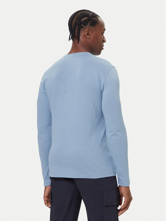 BOSS BOSS Pikkade varrukatega T-särk Tacks 50512111 Sinine Regular Fit