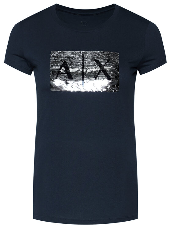 Armani Exchange Armani Exchange T-Shirt 8NYTDL YJ73Z 8534 Granatowy Slim Fit