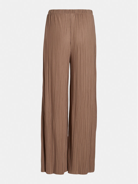 Vila Vila Штани з тканини Plisa 14089681 Коричневий Regular Fit