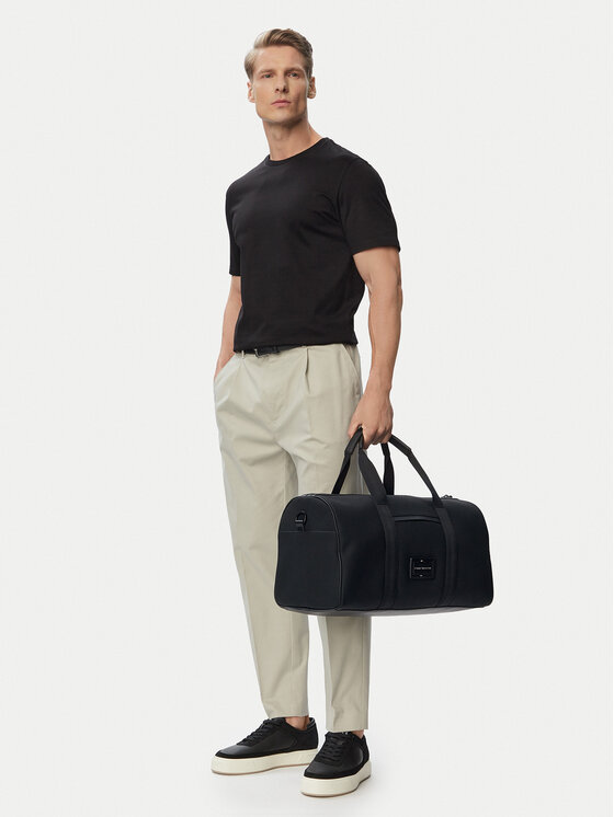 Tommy Hilfiger Geantă de weekend Th Foundation Duffle AM0AM14441 Negru