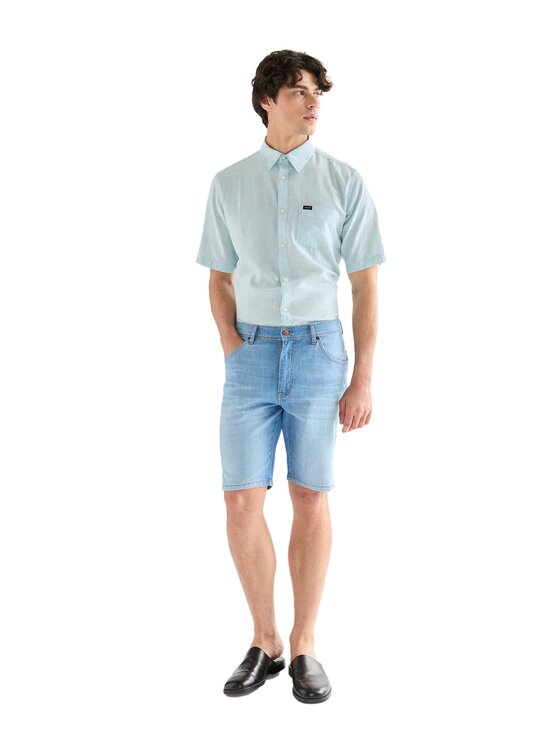 Wrangler Wrangler Szorty jeansowe 112378706 Niebieski Regular Fit