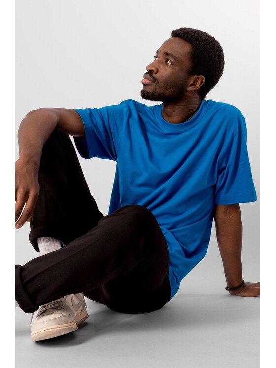 TeeShoppen TeeShoppen T-Shirt 'Oversized Collection' Niebieski Oversize