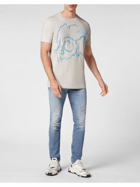 PHILIPP PLEIN PHILIPP PLEIN T-Shirt 9899 Beżowy Regular Fit