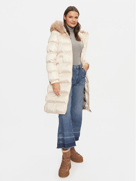 Geox Geox Зимно яке Backsie W4628H T2843 F1723 Бежов Regular Fit