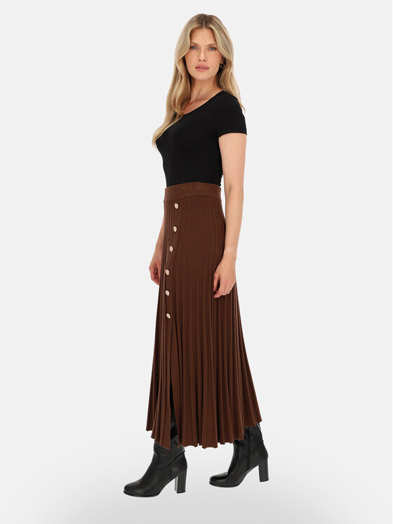 L’AF L’AF Spódnica maxi Aura Brązowy Regular Fit
