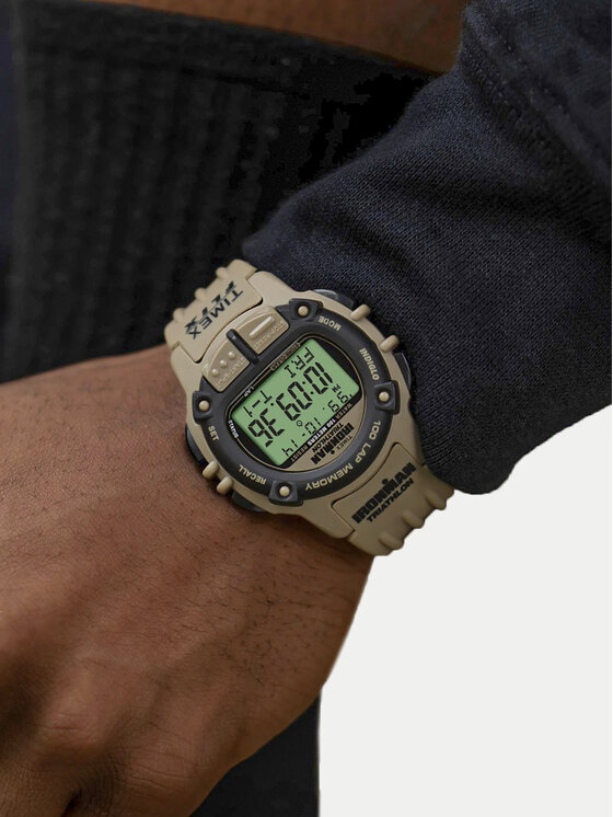 Timex Timex Ρολόι Ironman Flix 100 Lap TW5M63100 Μπεζ