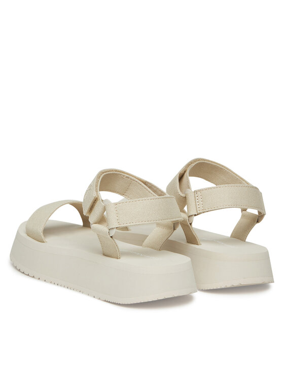 Calvin Klein Jeans Calvin Klein Jeans Sandály Sandal Velcro Webbing Mg YW0YW01693 Écru