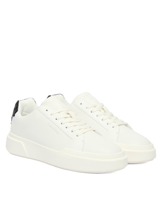 Calvin Klein Calvin Klein Sneakersy Chunky Cupsole Laceup Lth Bt Aop YW0YW02036 Bílá