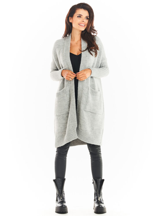 Awama Awama Maglione A395 Grigio Basic Fit