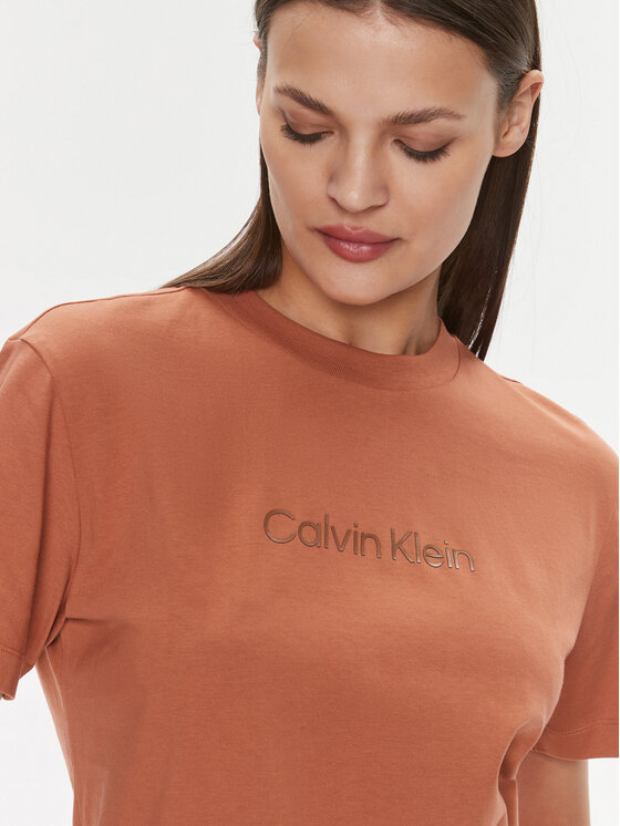 Calvin Klein Calvin Klein Футболка Hero Logo K20K205448 Коричневий Regular Fit