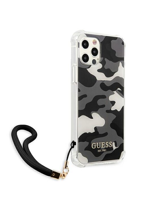 Guess Guess Etui na telefon iPhone 12 Pro Max Czarny