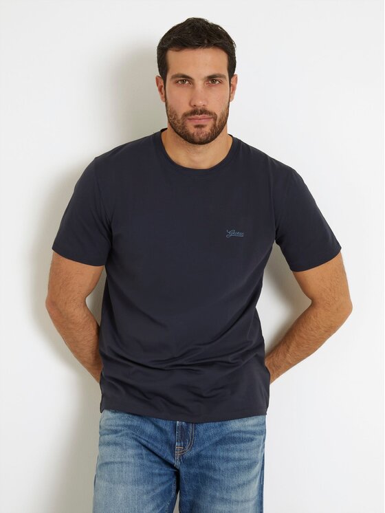 Guess Guess T-Shirt 162337 Modrá Classic Fit