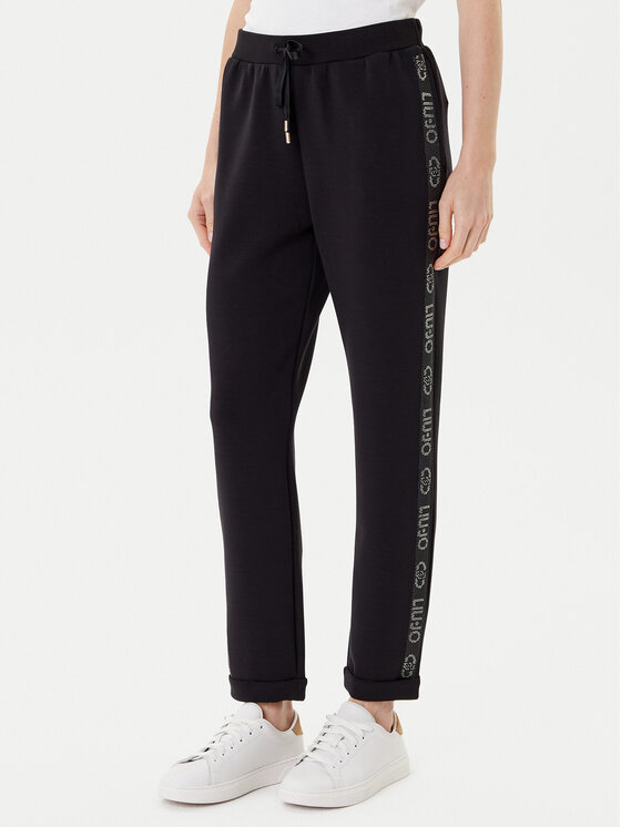 Liu Jo Spodnie dresowe TF5093 J4616 Czarny Regular Fit