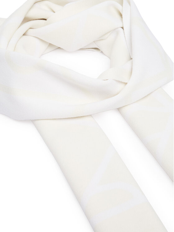Calvin Klein Calvin Klein Šál Emblem Aop Jcq Fine Rib Scarf LV04D8051G Biela