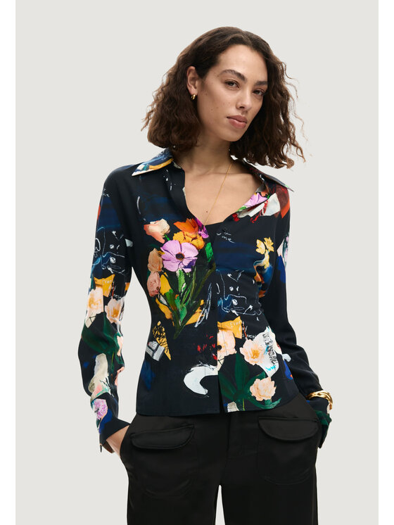 Desigual Desigual Πουκάμισο CAM_FEREO Μαύρο Casual Fit