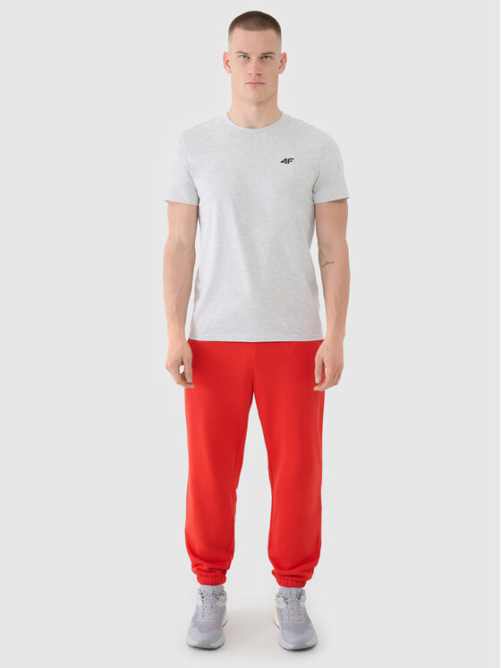 4F 4F Joggery 4FWMM00TTROM1139-62S Czerwony Regular Fit