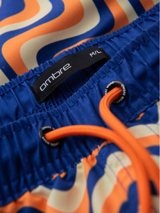 Ombre Ombre Szorty kąpielowe OM-SRSS-0221 Pomarańczowy Regular Fit