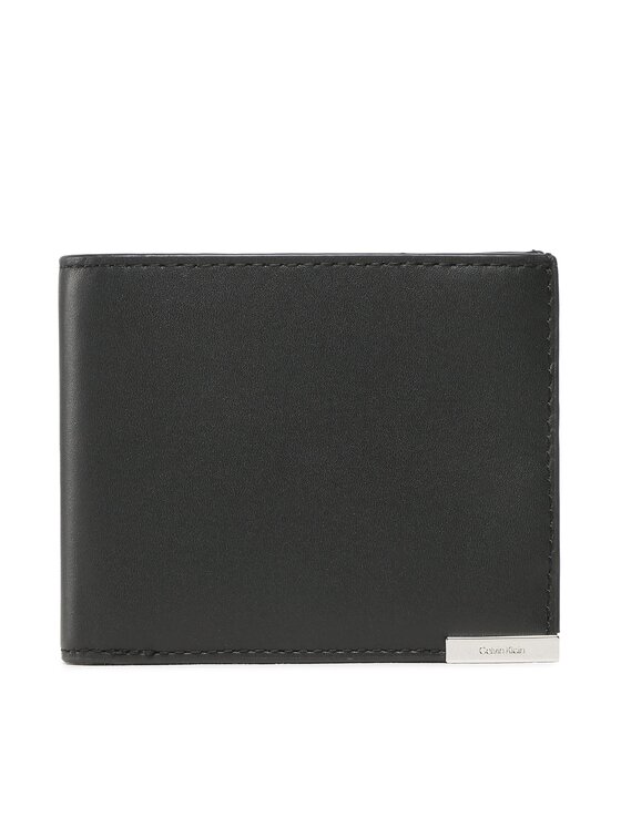 Calvin Klein Calvin Klein Портфейл Modern Plaque Bifold 5cc W/Coin K50K509976 Черен