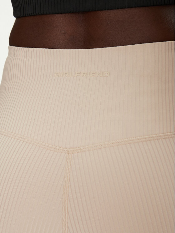 Girlfriend Collective Girlfriend Collective Leggings Rib High-Rise 4034 Beige Slim Fit