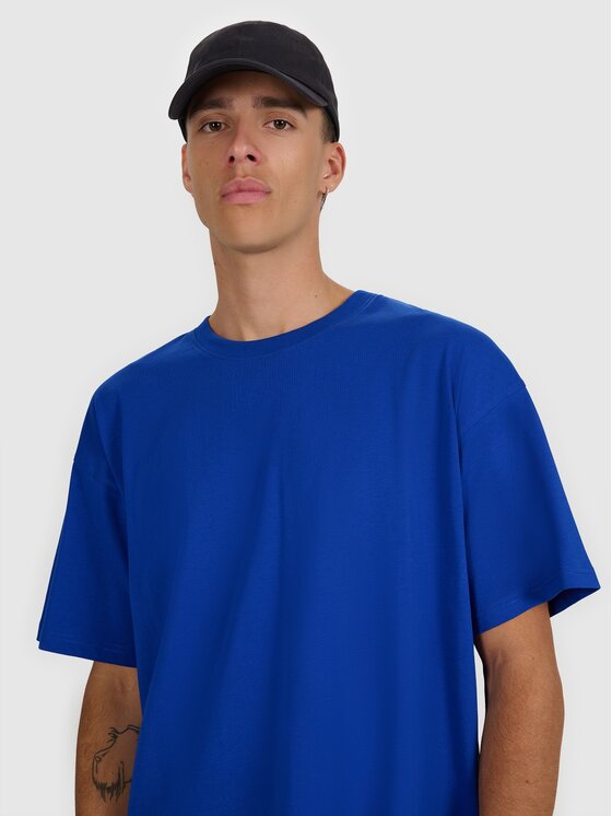 4F 4F T-shirt 4FWAW25TTSHM2403-36S Blu Oversize