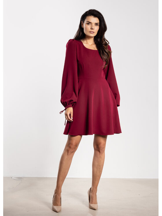 Awama Awama Vestito estivo A741 Bordeaux Basic Fit