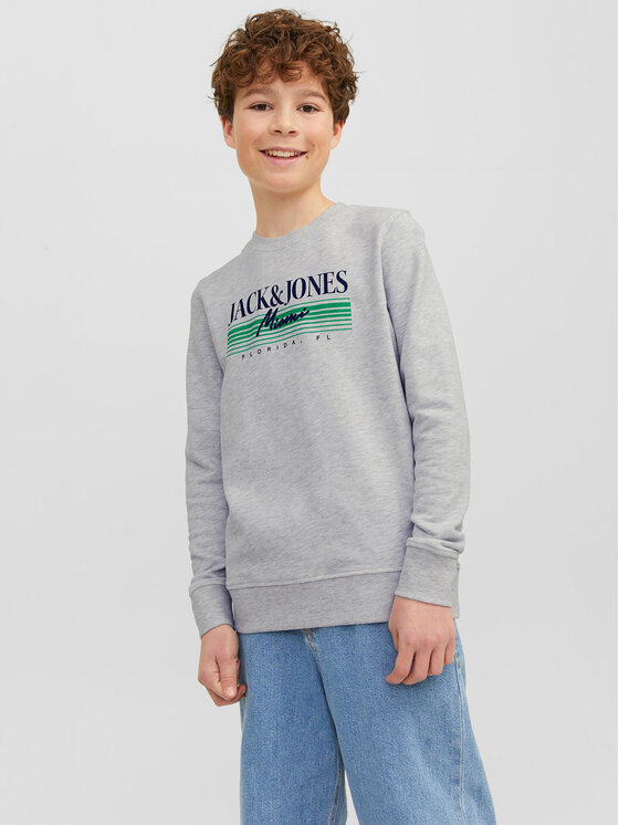 Jack&Jones Junior Džemperis ar kapuci 12235502 Pelēks Standard Fit