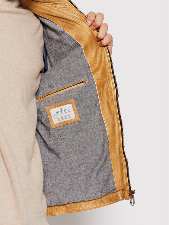 Milestone Milestone Prijelazna jakna MS-Monza 211008 60095 Smeđa Regular Fit