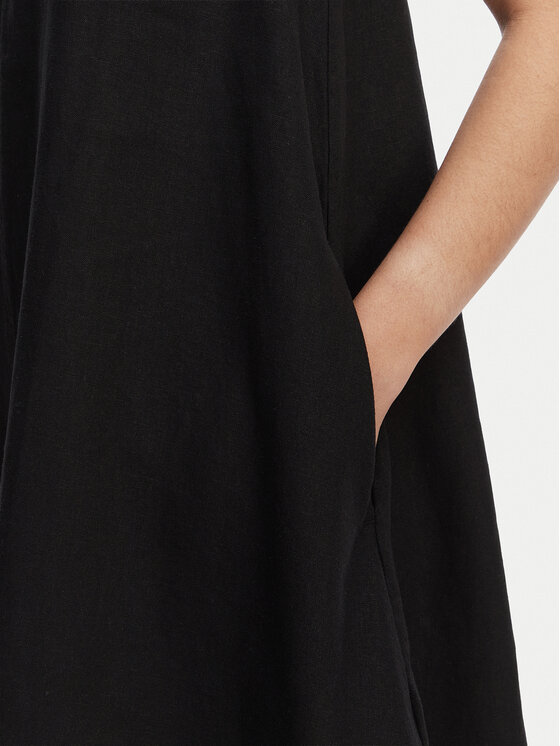 Tommy Jeans Tommy Jeans Sommerkleid DW0DW22343 Schwarz A-Line Fit