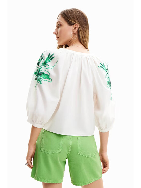 Desigual Desigual Μπλουζάκι 24SWBW25 Λευκό Regular Fit