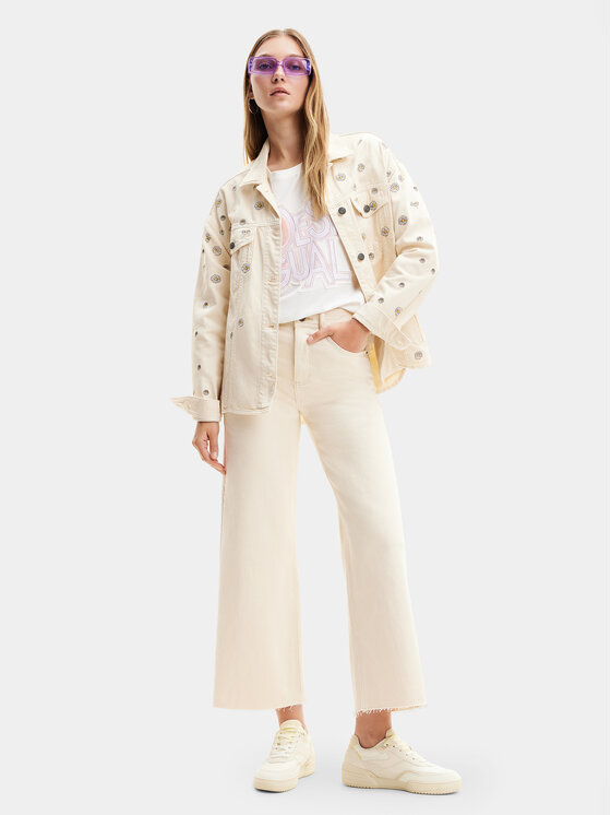 Desigual Desigual Джинси Denvere 24SWDD76 Écru Cropped Fit