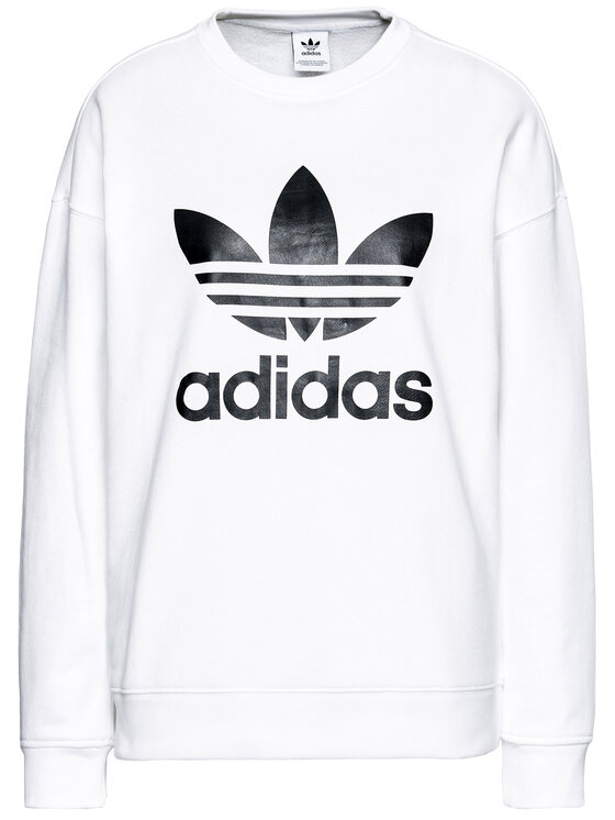 adidas adidas Суитшърт Trefoil GN2961 Бял Regular Fit