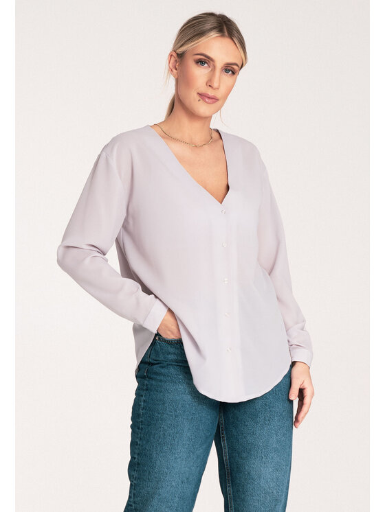 FIGL FIGL Koszula M1070 Szary Regular Fit