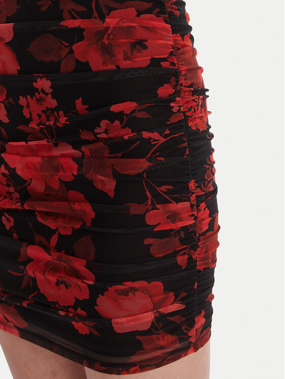 Guess Guess Sukienka koktajlowa W6RK0A KBAH2 Czerwony Slim Fit