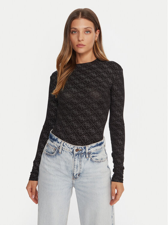 Guess Guess Glaustinukė W5BP09 K68D2 Juoda Slim Fit