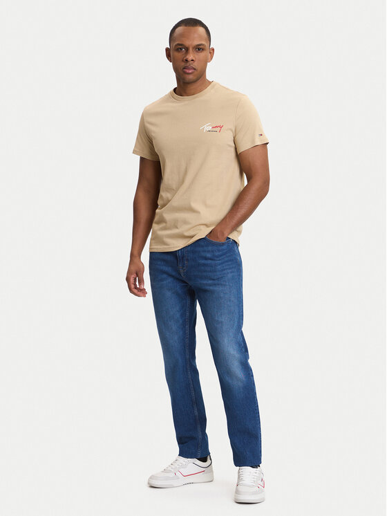 Tommy Jeans Tommy Jeans Majica DM0DM22538 Bež Slim Fit