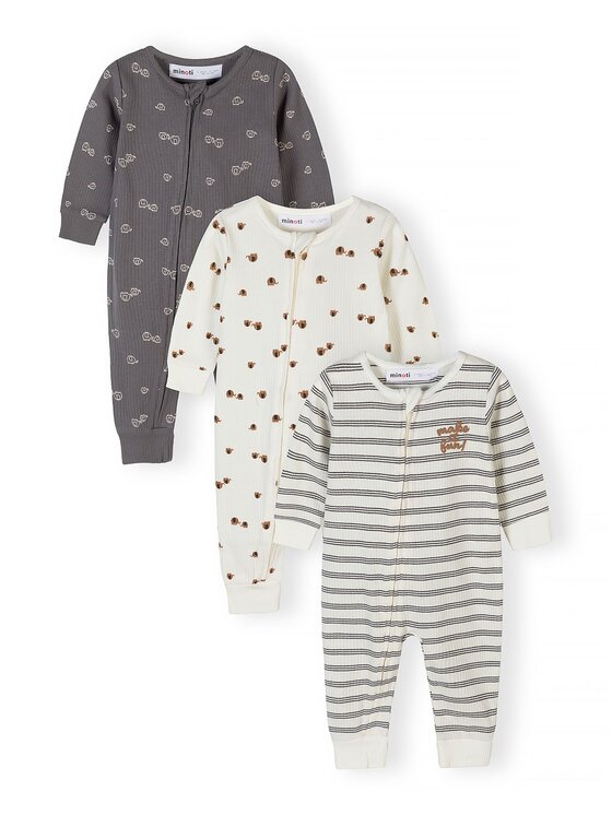minoti minoti Pajac NOSBABYRIB1 Écru Regular Fit