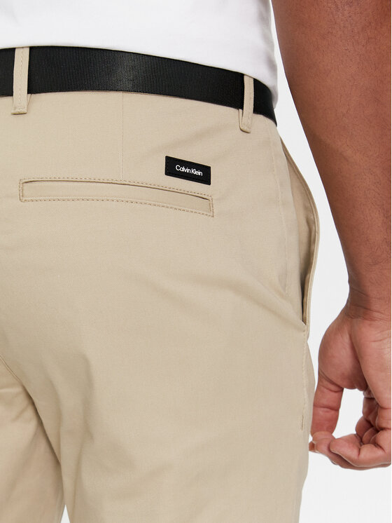 Calvin Klein Calvin Klein Chinosy Modern K10K110979 Beżowy Slim Fit