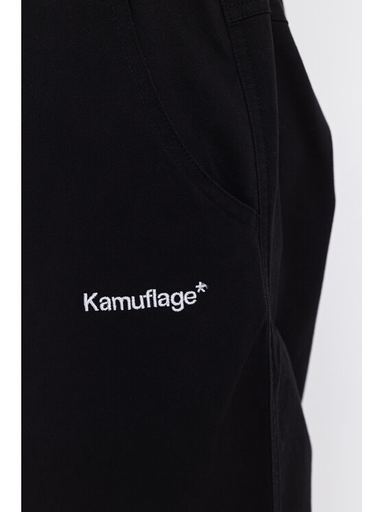 Kamuflage Kamuflage Spodnie materiałowe Kickers Czarny Baggy Fit