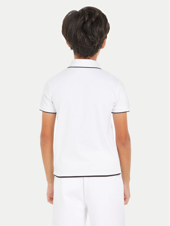Calvin Klein Jeans Calvin Klein Jeans Polo Intarsia Logo IB0IB02071 Bianco Regular Fit