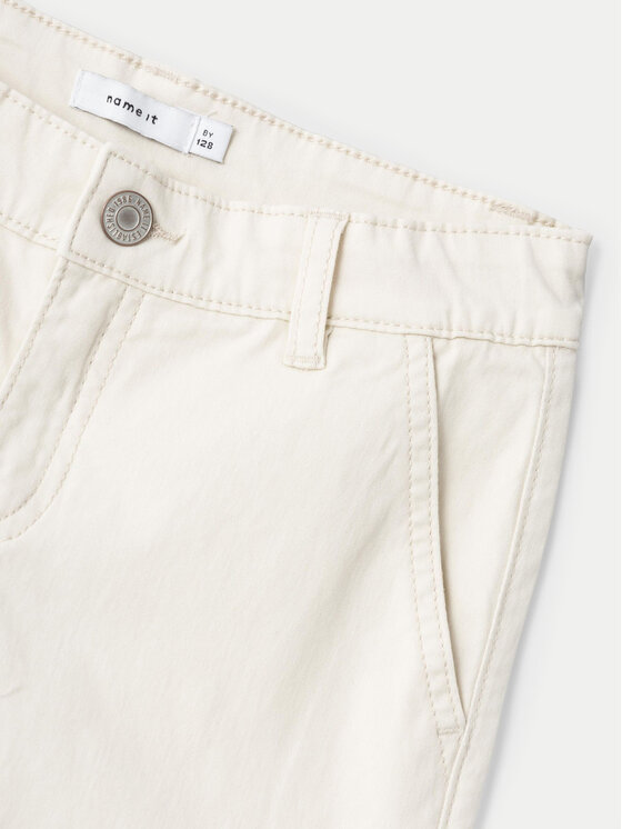 NAME IT NAME IT Pantaloni di tessuto 13220718 Écru Wide Leg