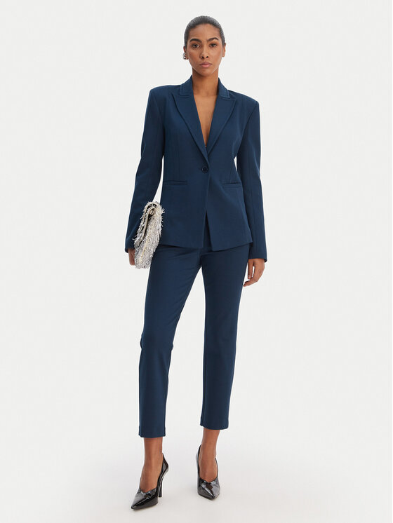 Patrizia Pepe Patrizia Pepe Bavlnené nohavice 8P082/ A715 Modrá Slim Fit