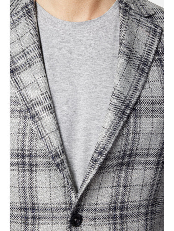 Lancerto Lancerto Marynarka Cosenza MA099123000005 Szary Slim Fit