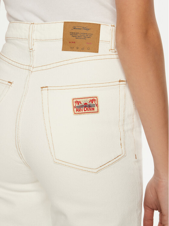 American Vintage American Vintage Jeansy Jozastreet JOZ11AH24 Biały Straight Fit