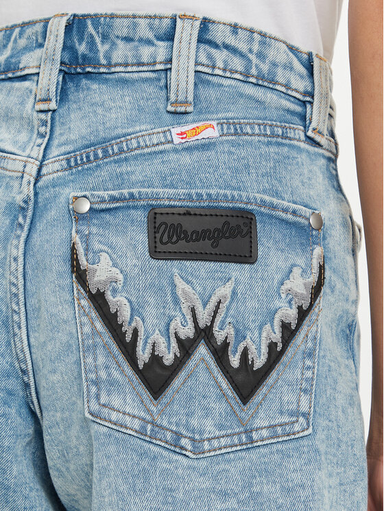 Wrangler Wrangler Pantaloni scurți de blugi Hot Wheels 112357950 Albastru Relaxed Fit