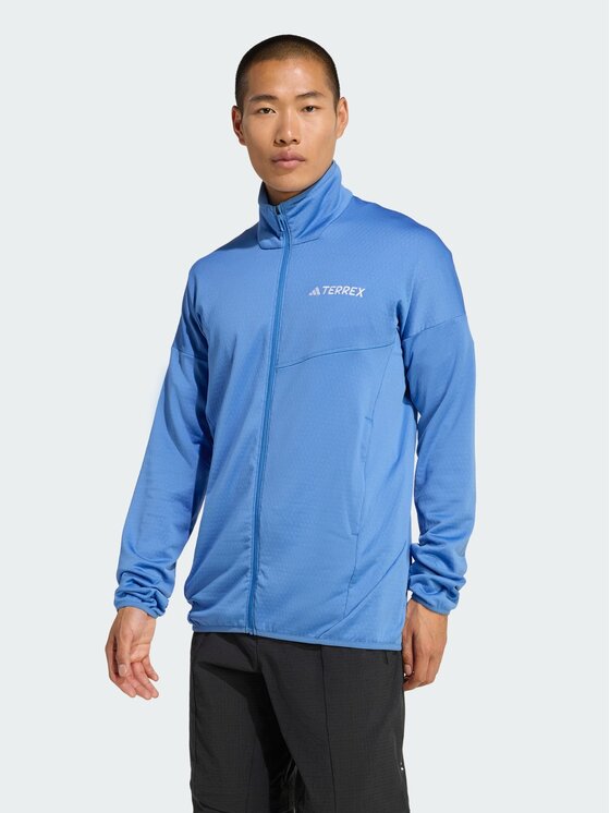 adidas adidas Bluza techniczna Terrex Xperior Climawarm Light Fleece Błękitny Slim Fit