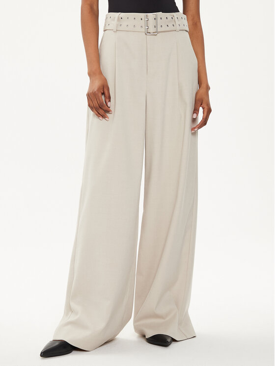 Gestuz Gestuz Παντελόνι υφασμάτινο Editha 10908856 Μπεζ Relaxed Fit